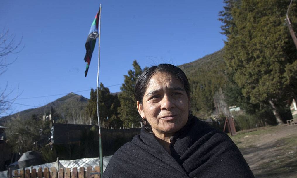 María Nahuel, familiar de la víctima y vocera de la comunidad. Foto: B2000/Alejandra Bartoliche.