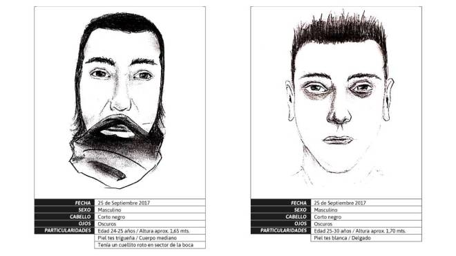 Identikit de los presuntos autores del crimen de Fernando Gatti